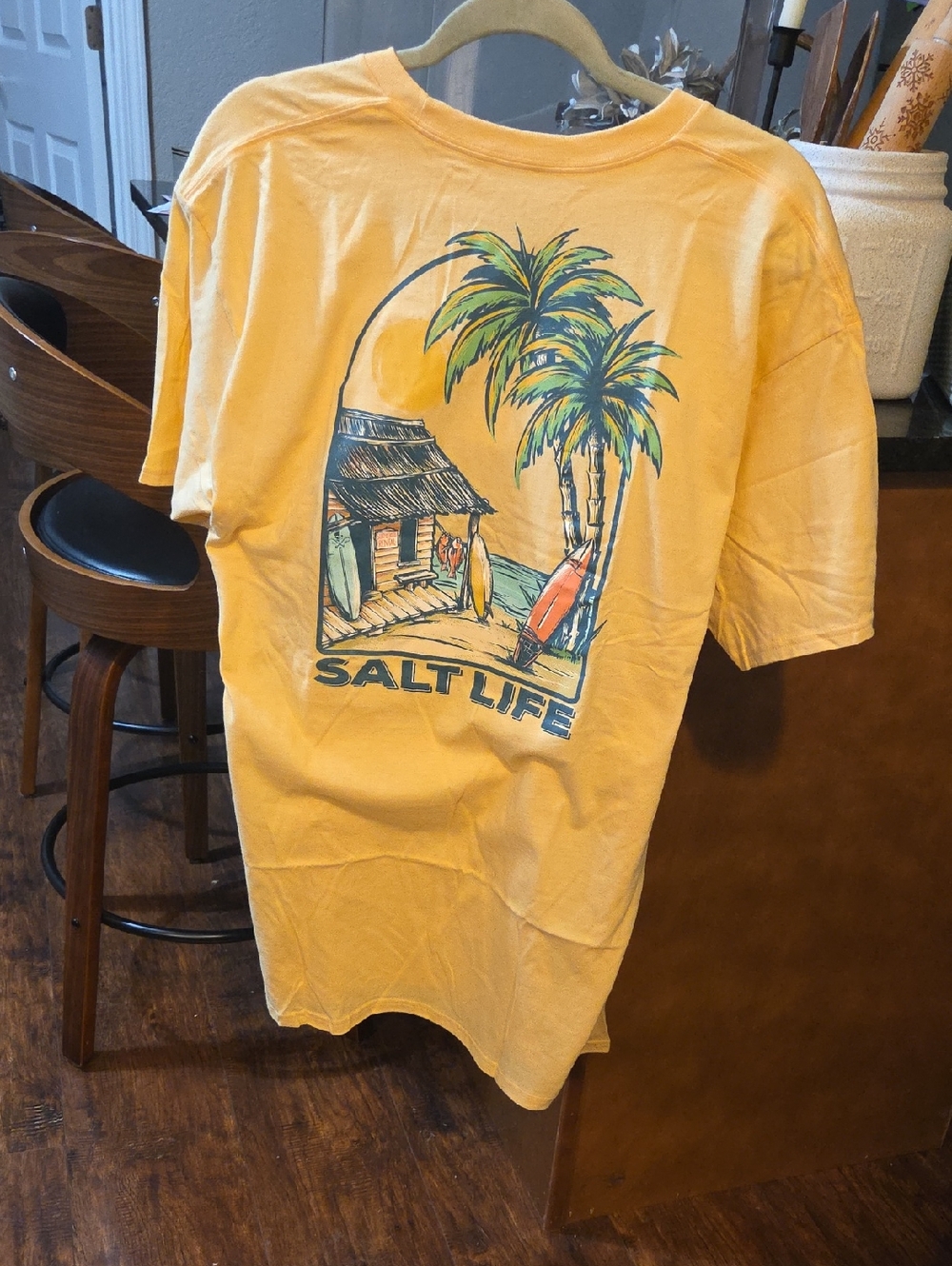 Salt Life Yellow Surf Hut Graphic Tee